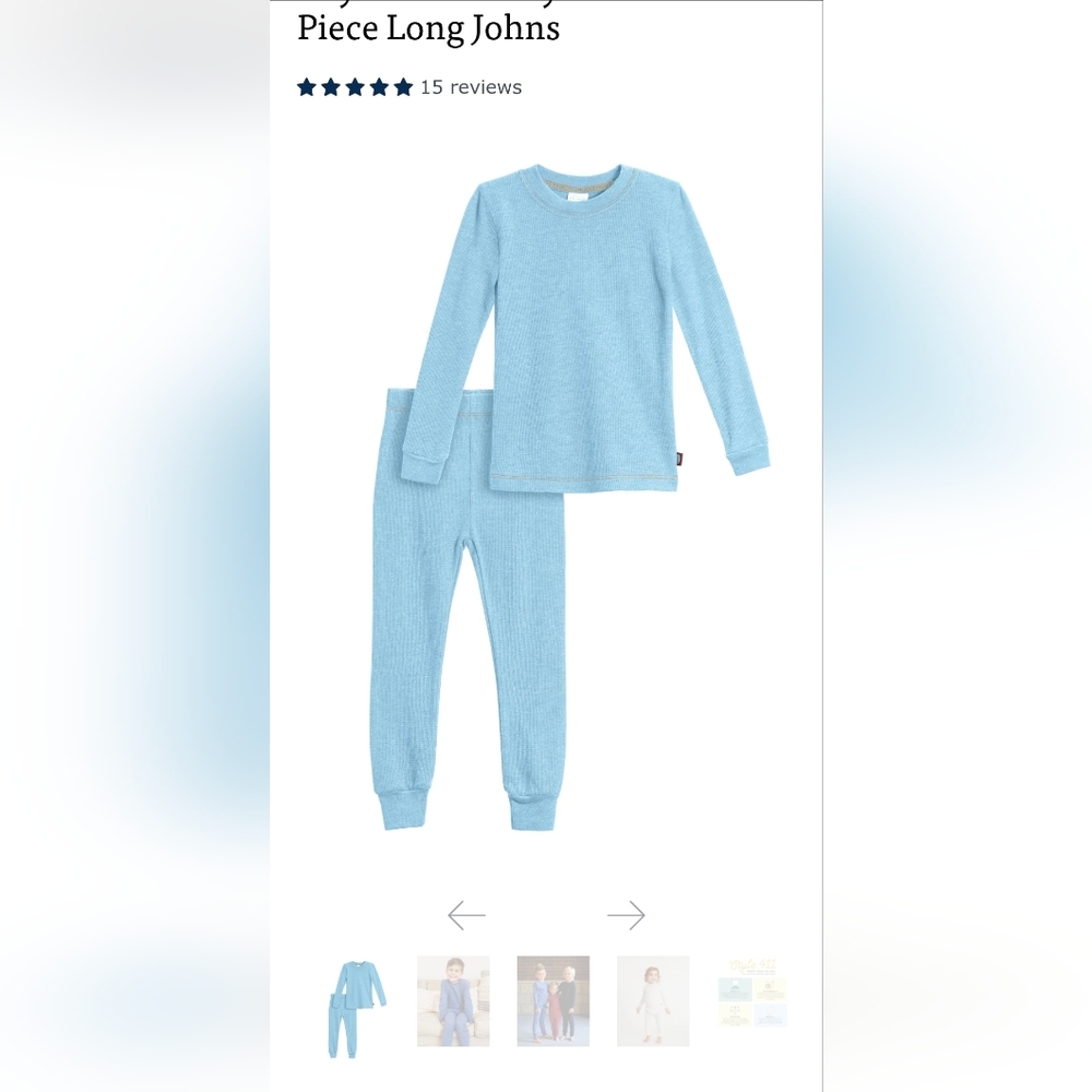 Blue Kids Base Layer Set